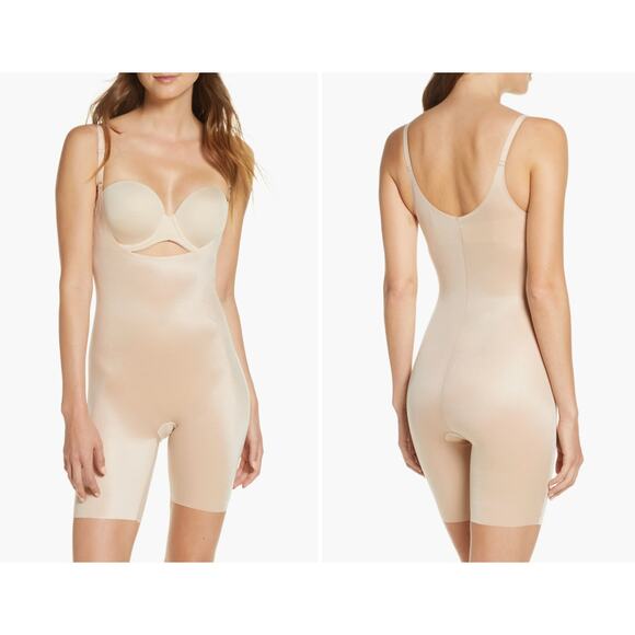 SPANXshape Invisible Open-Bust Mid-Thigh Bodysuit NWOT - Picture 1 of 1